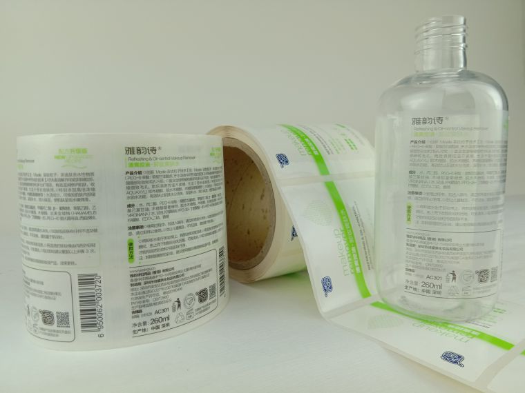 化妝品瓶貼不干膠