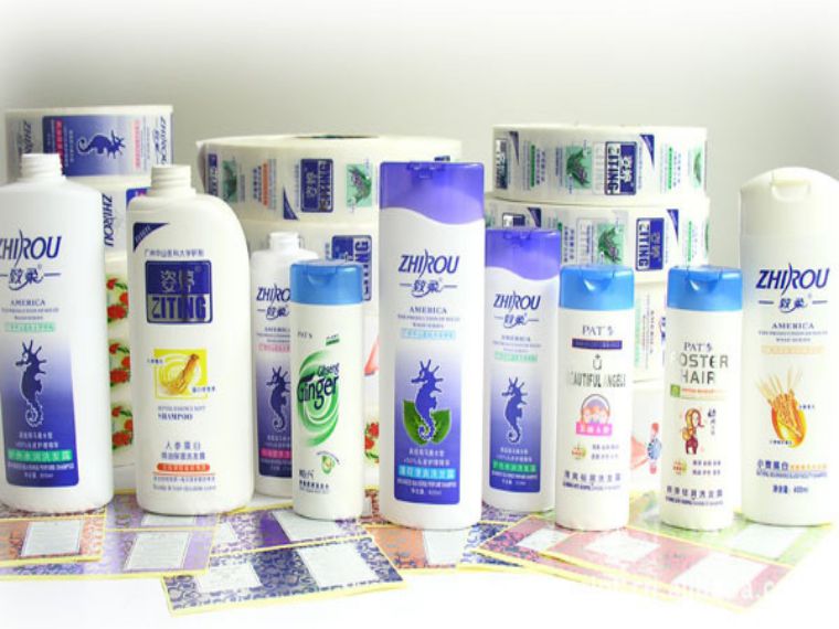 洗發水不干膠標簽